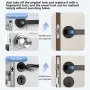 Tuya BLE Smart Door Lock Fingerprint Password Key APP Unlock Home Security Anti-theft Locks Wire-free No Punching Required