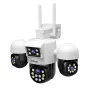 SriHome SH069 8MP Quad-Lens Security Camera with Full Color Night Vision 3X Digital Zoom 320° Pan 90° Tilt Two Way Audio Active Protection Outdoor Wireless Surveillance