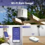 RAINPOINT Wireless Digital Rain Gauge Outdoor with App Control Smart Rain Sensor with Accurate Rain Gauge Monitoring