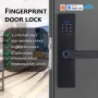 WAFU WF-X8 Tuya Smart WiFi Fingerprint Doorlock Password/APP/IC Card/Key/Fingerprint Unlock Built-in Camera Semi-conductor Intelligent Door Lock