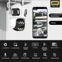 8MP 3 Lens Full HD WIFI IP Camera 8x Zoom 3 Screens Preview IP66 Waterproof Night Vision Two-Way Audio WiFi bluetooth SD Card Cloud Storage