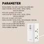 LDNIO 7 in 1 2500W Tower Extension Power Socket 70W Charging Station USB Power Strip with 4 Outlets and 2USB-C+USB-A Port Extension Cord