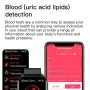 M3 1.95-inch HD Screen 128MB ECG Blood Glucose Monitoring bluetooth Call Heart Rate Blood Pressure SpO2 Monitor Sleep Monitoring Body Composition Analysis Uric Acid Lipids Detection Met Function Breathing Exercise HRV Function IP67 Waterproof Smart Watch