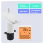 TS-FT007 Ultrasonic Water Level Meter with LCD Display 0.5-5M Range Wireless 100M Transmission IP65 Waterproof Home Tank Gauge with High Low Alarm Non Contact Measurement