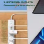 LDNIO SC5319 2500W Power Strip 5AC+2A+1C Universal Electronic Socket Adapter with 2M Extension Cord Plug Adapter EU Standard