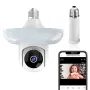 Guudgo Tuya 3MP WiFi Blub Camera Wireless PTZ IP Cam Color Night Vision Motion Detection Two-way Talk Outdoors Security Cameras APP Phone Control