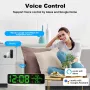 Tuya WiFi Temperature Humidity Sensor Support Time Alarm Clock Display USB Desktop Mirror Clocks APP Control with Alexa Google Home for Living Room Decoration