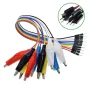 20cm 30cm 10pin Double-end Alligator Clips Jump Wire Male Female Crocodile Clip Test Lead Jumper Wire Line Cable Connection