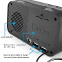 MD-A1 Wireless bluetooth Speaker FM Radio Small Mini Alarm Clock with LED Digital Display Dual USB Charging DAB FM Digital Radio Bedside Clock Speaker