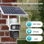 Guudgo 2K 10X Zoom UHD Solar PTZ Security Camera with Solar Panel 360°HD Color Night Vision AI Motion Detection Two-way Voice Intercom Wireless Solar Powered Waterproof WIFI 4G Outdoor Camera
