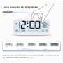 MK8001 LCD Digital Alarm Clock Night Light Electronic Clock Temperature Humidity Calendar Week Display Intelligent Bedroom Clocks