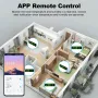 Tuya WiFi Temperature Humidity Sensor Support Time Alarm Clock Display USB Desktop Mirror Clocks APP Control with Alexa Google Home for Living Room Decoration