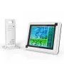 1-to-1 Indoor/Outdoor Wireless Thermometer Large Colorful Screen Temperature Humidity Monitor Weather Station Clock