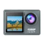 1080P Action Camera with 2.0inch Display Dual Colorful Screen 140° Wide Angle IP68 30m Waterproof Sport Camera with Wifi Connection Helmet Video Cam