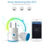 Coolcam Z-Wave Smart Socket EU/RU Plug 13A Outlet Smart Home Automation Alarm System Remote APP Control On/Off Power Monitoring Socket Work with Gateway