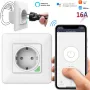 Tuya 16A WiFi Smart EU Wall Socket Power Socket Outlet Schedule Function APP Remote Control Voice Control with Alexa Google Home