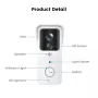 Guudgo 5G 2.4G WiFi Video Doorbell 1080P Tuya Outdoors Wireless Intercom Human Detection Waterproof Wireless Visual Door Bell Camera Smart Home Surveiilance Devices APP Alarm Push