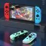 JOY-02 BT5.2 RGB Game Controller LED Switch L/R Joypad with 3D Joystick Built-in Six-axis Sensor Dual Vibration Motors Turbo Motion for Switch/Lite/OLED