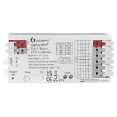 GLEDOPTO C-201P ZigBee3.0 Pro+ 5 in 1 LED Strip Controller 20A Max RGBCCT/RGBW/RGB/CCT/Dimmer Home Tuya Smart Life APP Voice Control with Alexa