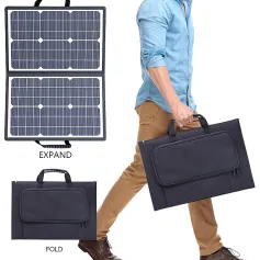 40W Solar Panel Kit Foldable Solar Power Station Portable Generator Charger with Dual USB/Type-C/DC Fast Charging Port IP67 Waterproof for Car Boat Caravan Camp