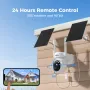 Hiseeu WTDK05-Q 4MP PTZ Solar Powerd Camera Wireless Night Vision PIR Humanoid Detection IP66 Waterproof WiFi Security IP Cameras Smart Home Safety Systems