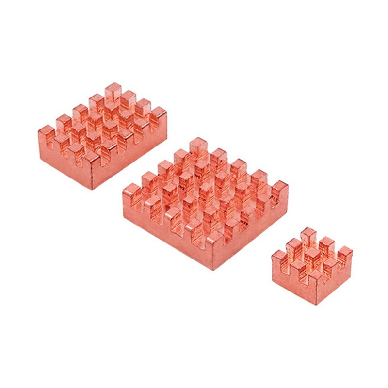 Heat Sink For Orange Pi RV2 Copper Passive Cooling High Efficiency Adhesive Backing for CPU RAM Development Board