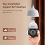 SECTEC Tuya 5MP HD WiFi Light Bulb Camera Full Color Night Vision Motion Tracking PTZ APP Control Two-way Audio Smart Home Security Surveillance Bulb Camera