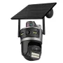 ICSEE Solar 2MP+2MP HD Dual Lens Security Camera 24/7 Recording 4G Wireless Surveillance 10000mAh Battery IP65 Waterproof Two-way Voice Camera