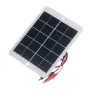 3W 5V Solar Charging Panel A Grade Polycrystalline Silicon 18.8% High Efficiency USB Output Tiger Clip Portable DIY Solar Charger Board 3.7V-5V Battery Rechargeable