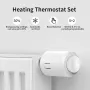 4Pcs Tuya Zigbe Smart Thermostat Radiator Valve Temperature Schedule Setting Window Open Detection Function APP Remote Voice Control Work with Alexa Google Assistance