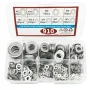 910pcs/200pcs 9 Sizes 304 Stainless Steel Flat Washers Assortment Kit M2 M2.5 M3 M4 M5 M6 M8 M10 M12 Suitable for Electronic Components