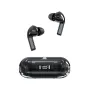 T04 Transparent bluetooth Earphone Wireless Headphones LED Power Display Sports Music Headphone with Mic