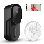 WF001S-801D 5MP Smart Camera Visual Doorbell PIR Motion Detection Two-way Audio IP65 Waterproof Tuya APP Voice Control with Alexa Google Assistant
