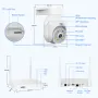Hiseeu 8WK-4HD403 3MP Wireless WiFi CCTV Video Surveillance Camera System Outdoor Audio Street Security Protection IP Kit Hiseeu Motion Alarm