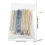 1000Pcs Metal Film Resistors Assorted Kit 0.25W 1/4W 50 Kinds Resistance Values 0.1Ω to 10MΩ ±1% High Precision Electronics Components