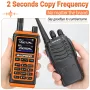 2Pcs Orange Baofeng UV-17 Pro GPS Handheld Walkie Talkie Six Bands Wireless Copy Frequency Flashlight Type-C Charger Ham Transceiver FM Radio