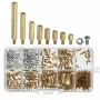 AOQDQDQD® 260Pcs M2 PCB Threaded Brass Male Female Standoff Spacer Board Hex Screws Nut Assortment Box Kit Set with Plastic Box Hollow
