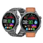 ET472 1.53-inch HD ECG AI GPT Built-in Flashlight Micro Physical Examination bluetooth Call Heart Rate Blood Pressure Blood Oxygen Monitor Blood Component Measurement Body Composition Analysis Sleep Monitoring Multi-sport Modes IP68 Waterproof Smart Watch