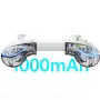 LinYuvo KS40 Semi-transparent Wireless Left and Right Game Handle with RGB Light Turbo Function Vibration Six-Axis Sensing Switch OLED Game Controller with Programmable Back Button
