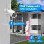 Hiseeu WK-4HB615 4CH 5MP Wireless Security Camera System H.265 Human Detection 360° Night Vision IP66 Waterproof 2.4G WiFi Remote Access EseeCloud APP Surveillance Camera Kit