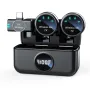 S5 Wireless Microphone Magnetic Lavalier Microphone with Charging Case 2.4G DSP Noise Cancelling Microphone 24H Battery Type-C Interface Transceiver for iPhone Android YouTube TikTok