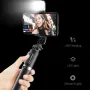 Q02S bluetooth Selfie Stick with Fill Light Longer Length Universal Phone Holder for Live Streaming
