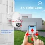 Hiseeu HD 3MP 5x Zoom WIFI IP Camera Outdoor Full Color Night Vision PTZ IP66 Waterproof Security 2MP Speed Camera