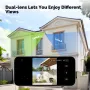 MOES WiFi Tuya IP Camera 8MP HD Dual Lens Smart Security Camera 300 Pan 90 Tilt Color Night Vision Motion Alerts Waterproof Two-Way Audio Wireless Surveillance