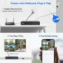 Hiseeu PK-4YHD685 5MP WiFi IP Camera with AI Human Tracking Two-Way Audio Spotlight Alarm 300° Pan 90° Tilt Weatherproof IP65 PoE Suitable for Indoor and Outdoor Surveillance EU Plug
