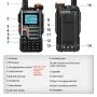 Baofeng UV-K68 Two-Way Radio Walkie Talkie 20W Power 1000 Channels NOAA Weather Reception 1.44\ Display High Capacity Battery Dual-Band VHF/UHF Transceiver EU Plug