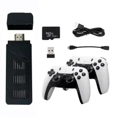 X9Pro Retro 4K Game Stick TV HD Video Game Console S905X3 Chip 256G Built-in 60000+ Games for PS1/PSP/SFC/N64 Dual Player Gamepad Controller