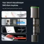 Tuya BLE Умный электронный дверной замок DIY Цилиндровый сердечник Отпечаток пальца APP Ключи Разблокировка IC-карты для безопасности дома и отелей Серебряный цвет