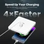 مقبس حائطي للشحن السريع من MOES 30 وات/65 وات GaN بمنفذ USB-A+2USB-C PD3.0 QC3.0، مقبس شاحن كهربائي مع حماية من الحمل الزائد، مقبس لوحة من النوع 86