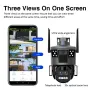 6MP UHD 4G Wireless PTZ Solar Camera Three Lens 10X Zoom Outdoors IP Camera with Solar Panel IR Night Vision PIR Detection IP66 Waterproof Security Surveillance Camera
